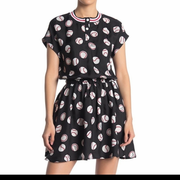 Moschino Dresses & Skirts - LOVE Moschino Baseball Print Henley Dress 40 USA Size 4 NEW